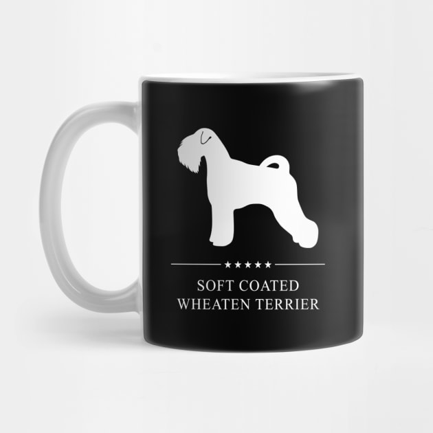 Soft Coated Wheaten Terrier Dog White Silhouette by millersye